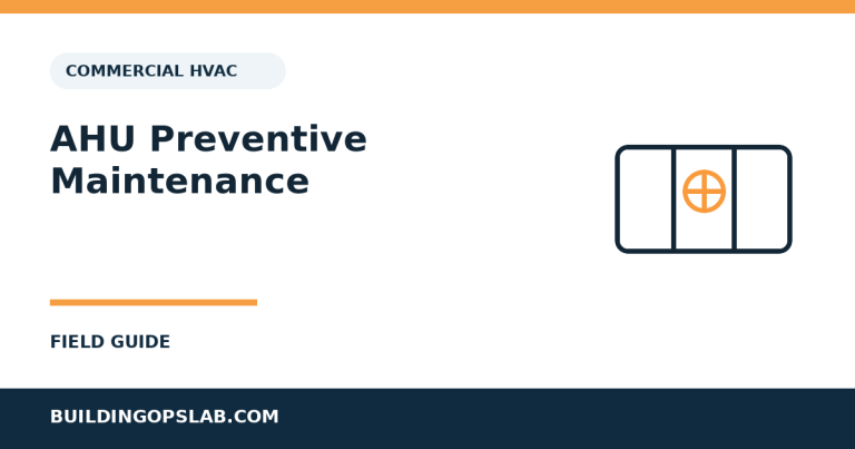 AHU preventive maintenance checklist