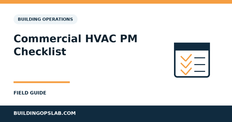 Commercial HVAC preventive maintenance checklist