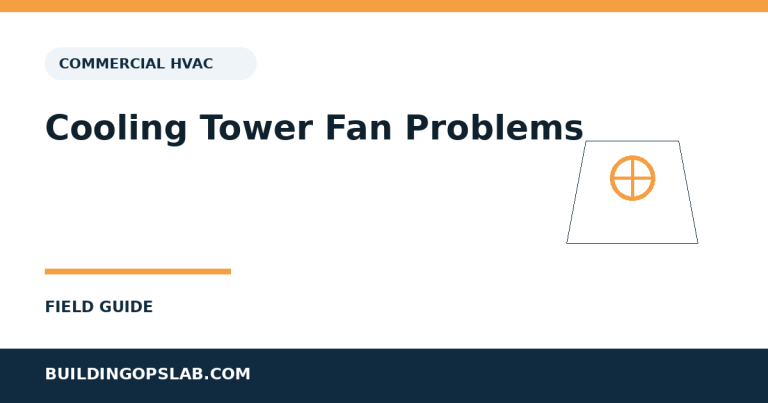 Cooling tower fan troubleshooting checklist