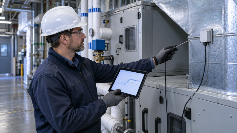 Commercial air handling unit used to illustrate supply air temperature troubleshooting.